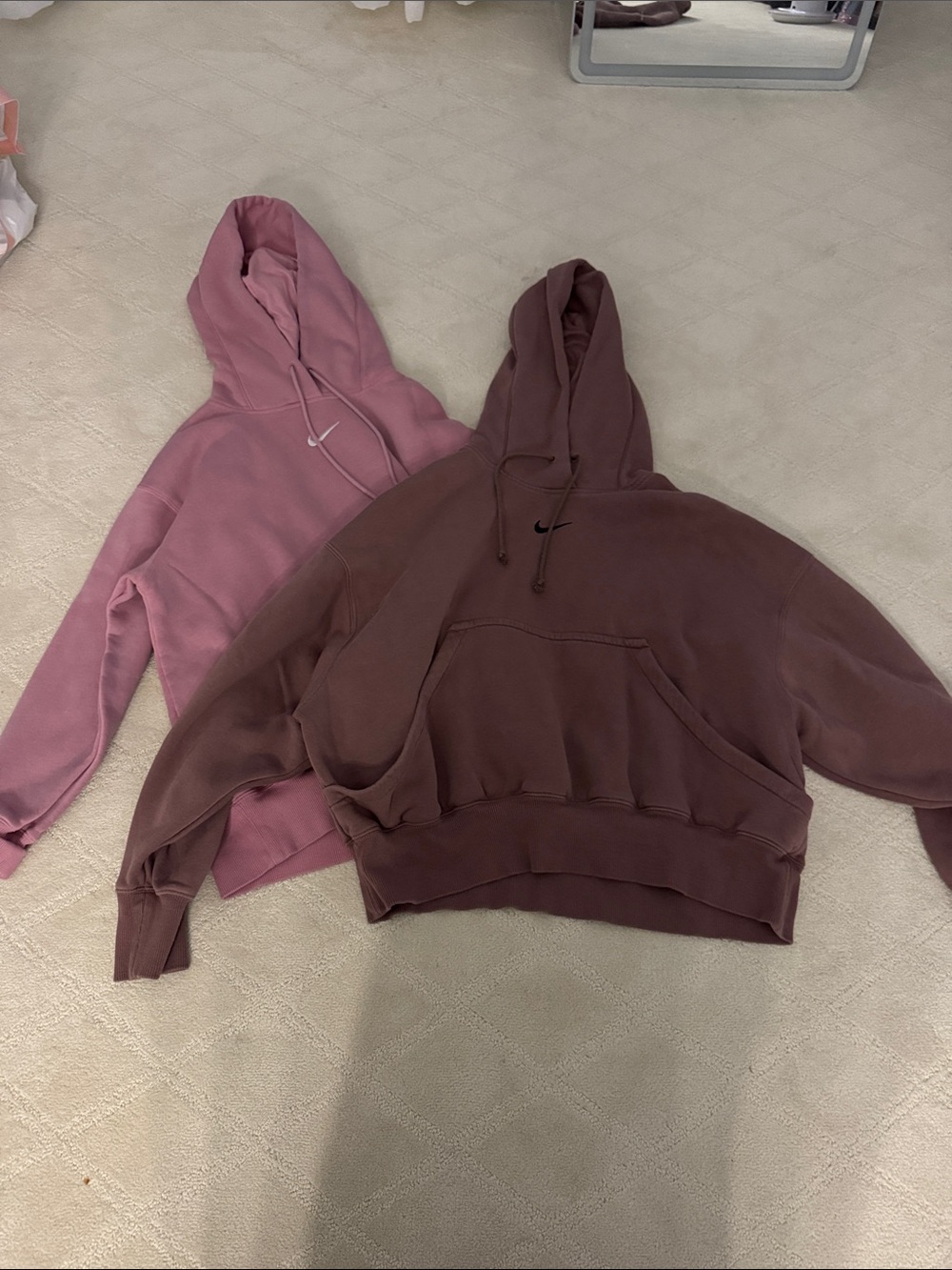2 Pack Nike Women’s Pullover Hoodies - Mauve & Dusty Rose
